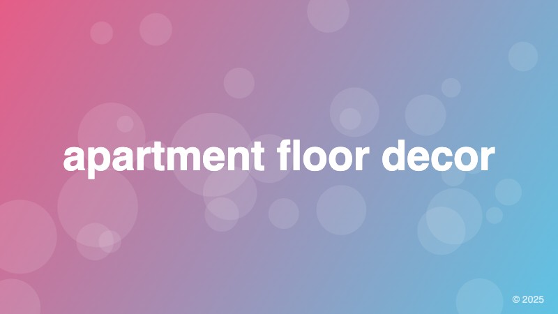 apartment floor decor