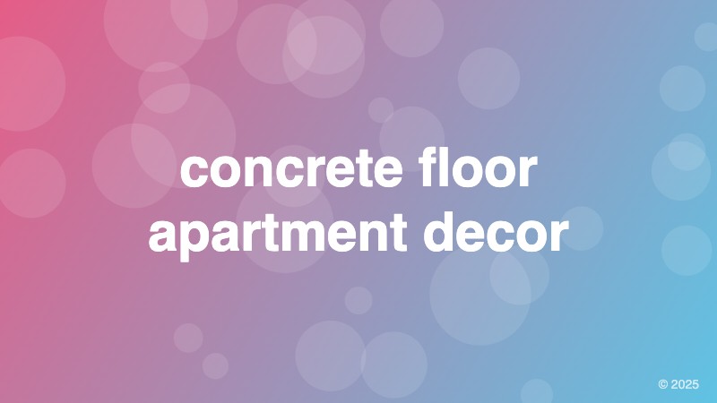 concrete floor apartment decor