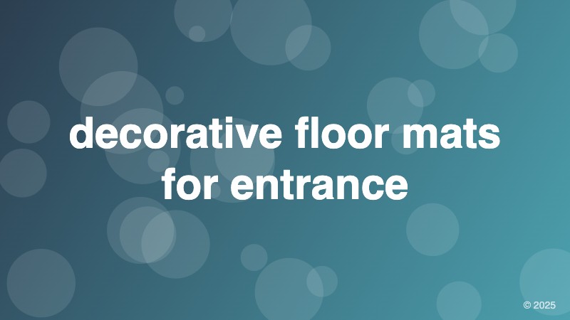 decorative floor mats for entrance