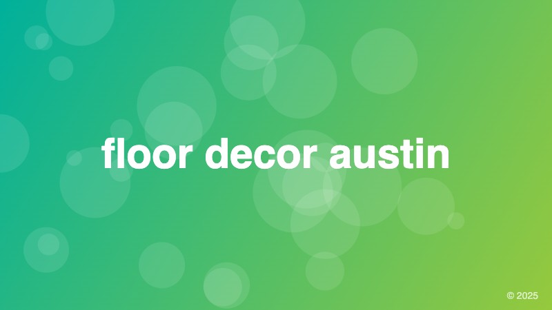 floor decor austin