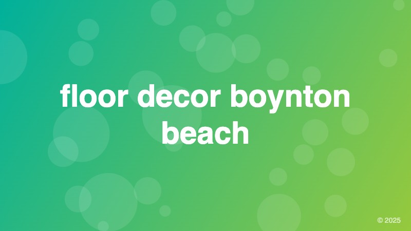 floor decor boynton beach