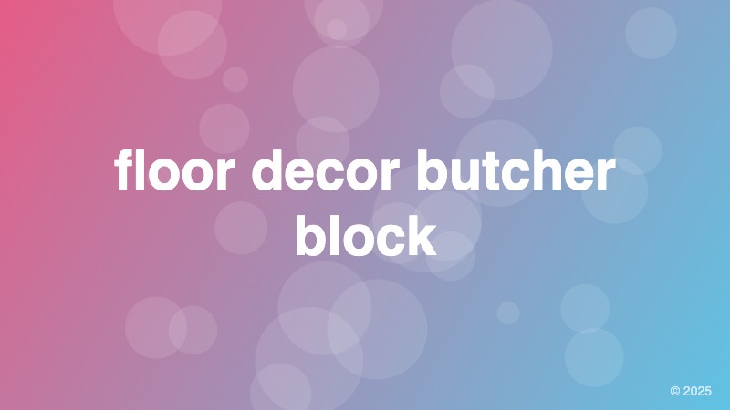 floor decor butcher block