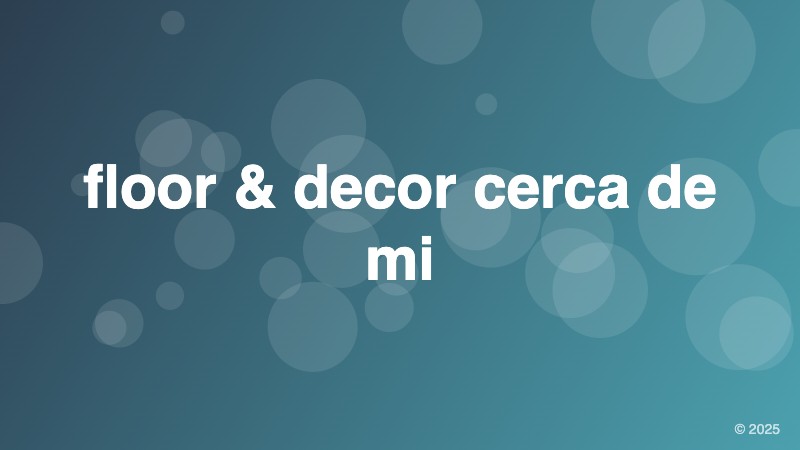 floor & decor cerca de mi