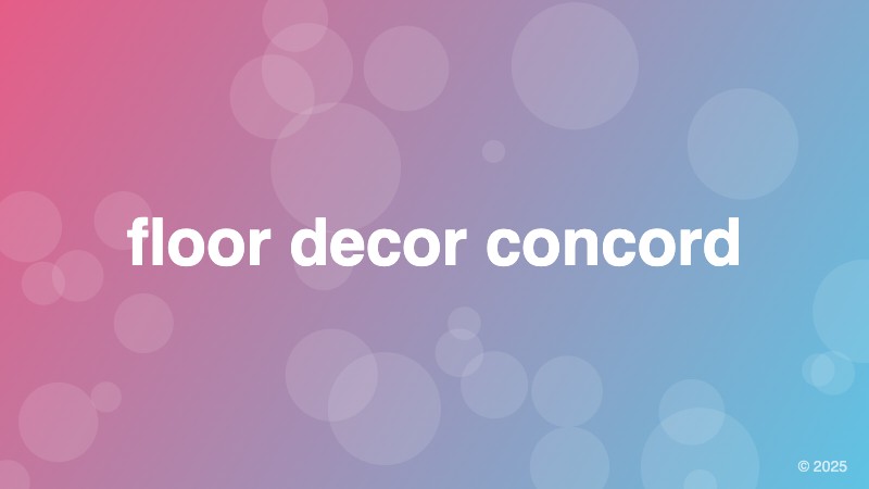 floor decor concord