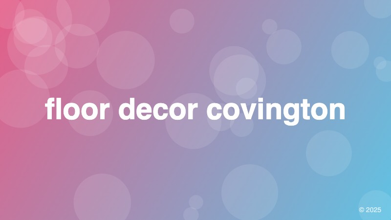floor decor covington