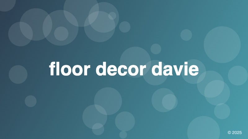 floor decor davie