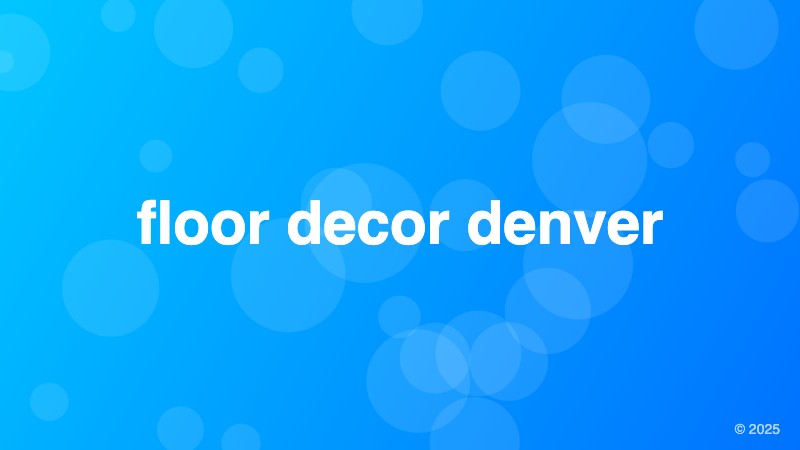 floor decor denver