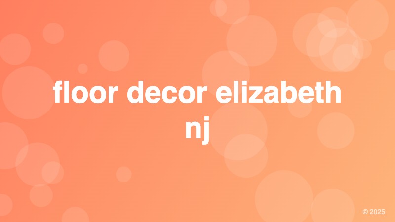 floor decor elizabeth nj