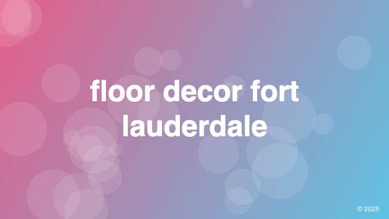 floor decor fort lauderdale
