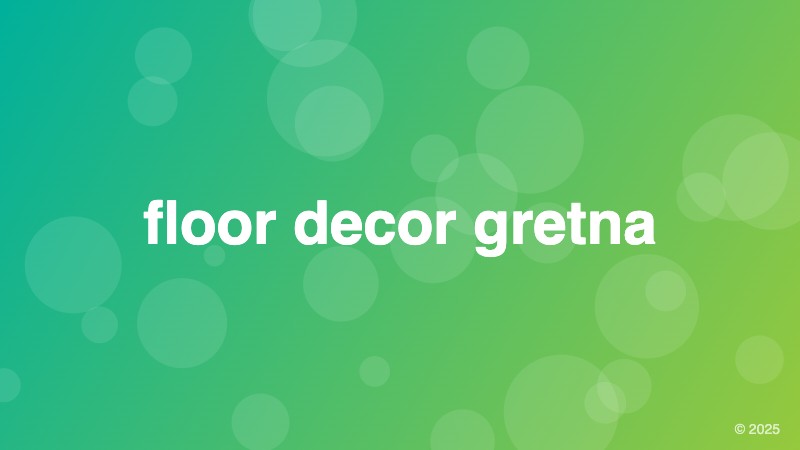 floor decor gretna