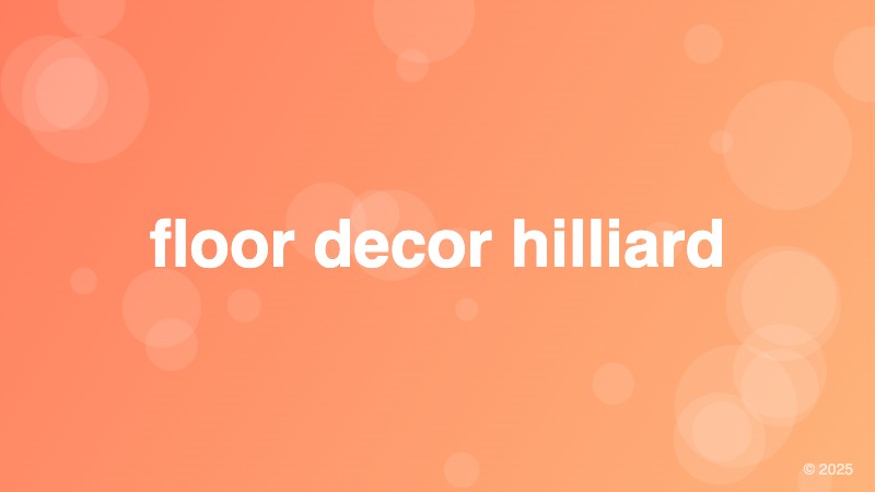 floor decor hilliard