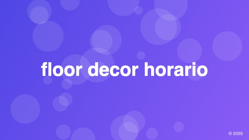 floor decor horario