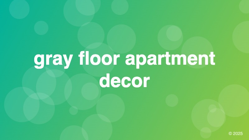 gray floor apartment decor